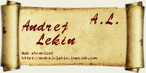 Andrej Lekin vizit kartica